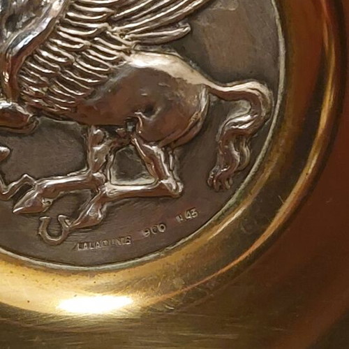 Ilias Lalaounis Pegasus Set vintage solid brass and silver 900