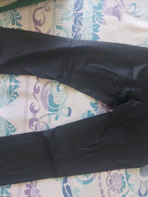 Straight Leg Pants No. 40 like new, waxed black fabric