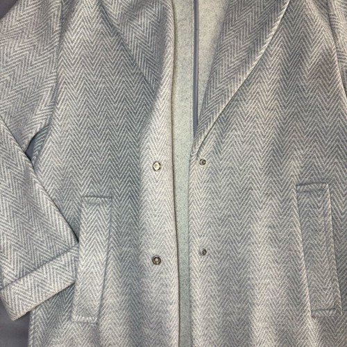 Bershka coat XS gray like new, oversize herringbone