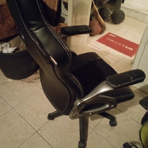 Gaming office chair used, leatherette
