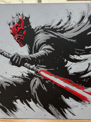3D релефна картина Darth Maul Star Wars 23x23см с поставка