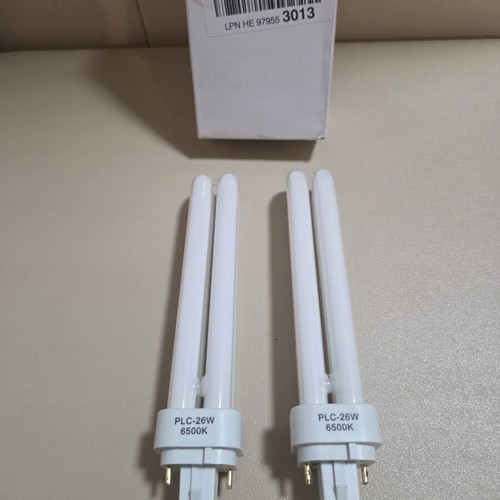 Compact fluorescent PL-C 26W 6500K light bulbs, 2-pin G24d base, pack of 2