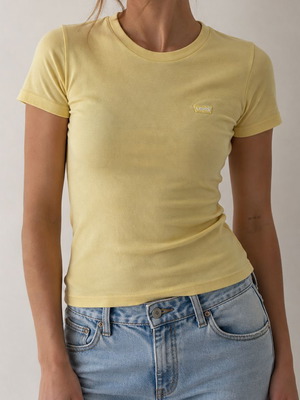 Levi’s yellow women's T-shirt, size XS, classic Batwing logo