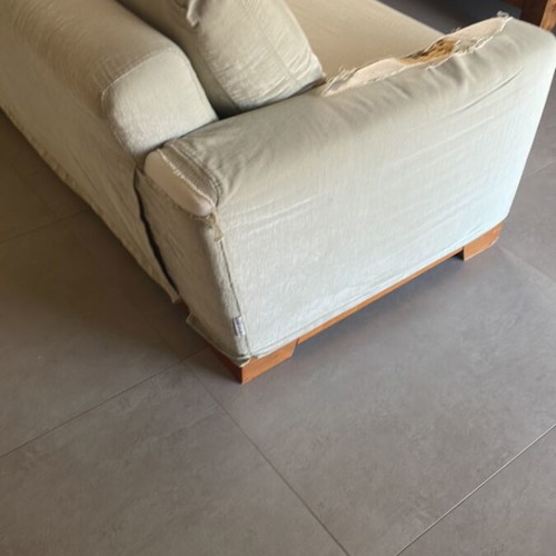 3-seater sofa used with wear on arms and cushions