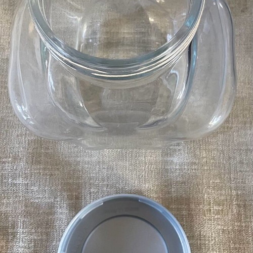 IKEA container used with glass body and gray plastic lid