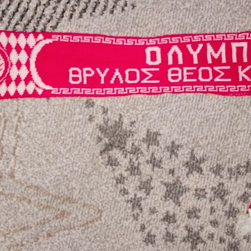 Vintage κασκόλ Ολυμπιακού δεκαετίας 1980 σαν καινούργιο, αυθεντικό συλλεκτικό