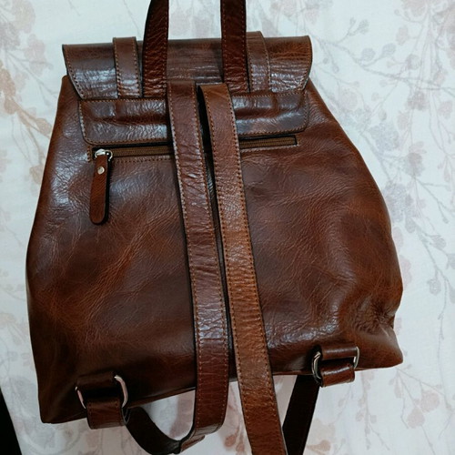 Leather backpack brown like new