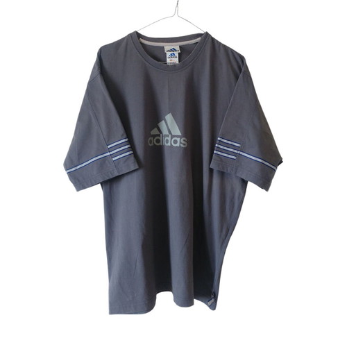 Adidas sports shirt used, Large, gray, 90s design