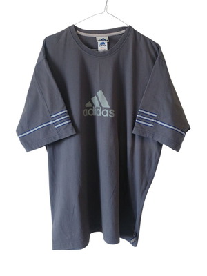 Adidas sports shirt used, Large, gray, 90s design