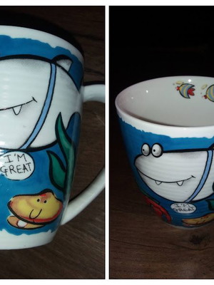 Porcelain mug 500 ml like new, large