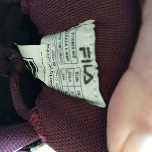 Fila sneakers like new, bordo color, size 38