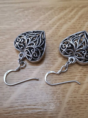 Ασημένια σκουλαρίκια 925 vintage σαν καινούργια, περίτεχνα