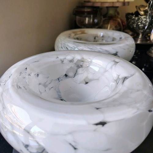 Costa Boda blown glass ashtrays like new, set of two