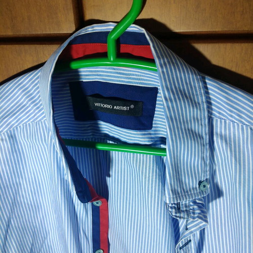 Vittorio Artist shirt new, size L, blue
