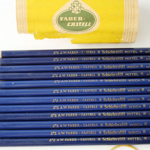 Vintage μολύβια A.W. Faber Castell Schieferstift Weich πακέτο 12 καινούργια