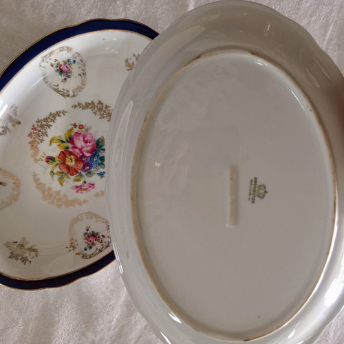 Kronester Bavaria set of 2 oval platters like new, German porcelain 26x18 cm