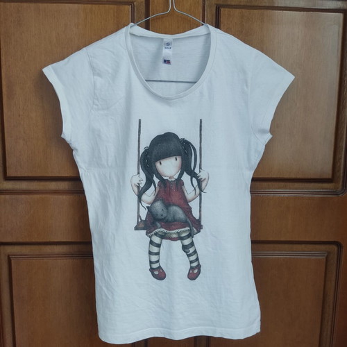 Santoro short-sleeve t-shirt size S like new, white