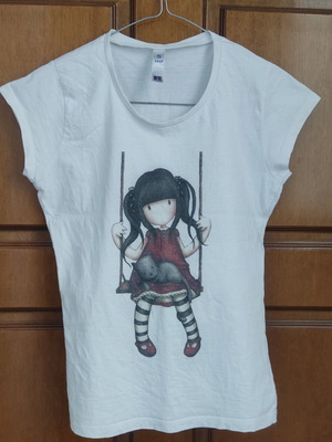 Santoro short-sleeve t-shirt size S like new, white