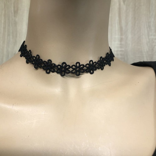 Black choker necklace