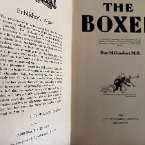 The Boxer Dan M. Gordon book used, 1956