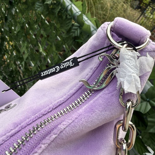Juicy Couture velour shoulder bag, lavender