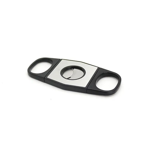 Black cigar cutter with stainless steel double blades new