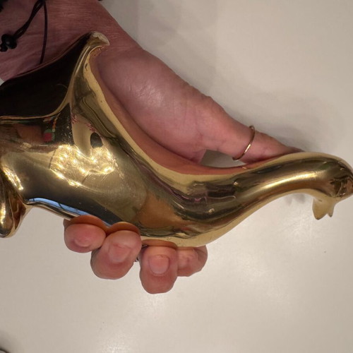 Press Papier heavy 2kg gold metal decorative like new