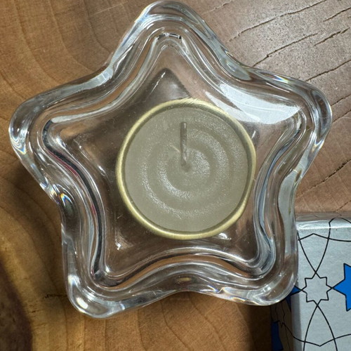 Kosta Boda star-shaped candles like new