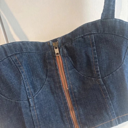 Denim crop top new, size S / 36 / 8