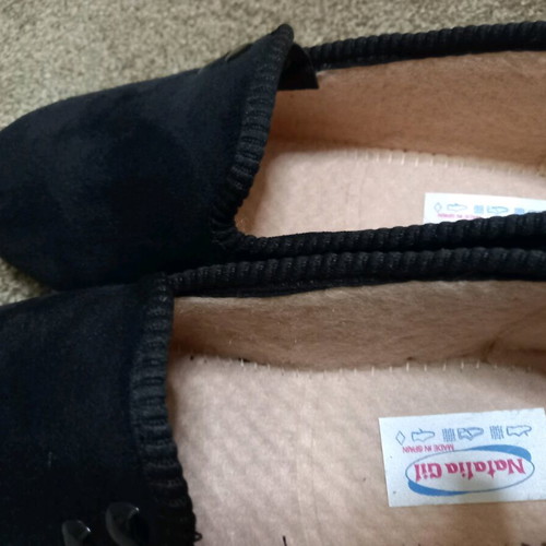 Natalia Gil winter closed slippers size 36 black new