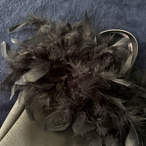 Beverly Hills Polo Club feather handbag black like new