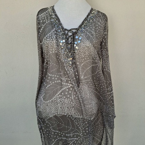 Tunics Sugah by Skondras XL like new, grey with beads