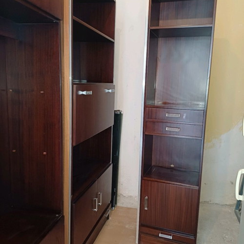 Living room unit used, 4 parts, wenge color