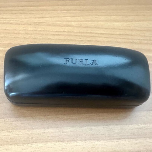 Furla glasses case used, black, hard material