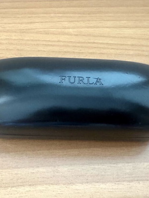 Furla glasses case used, black, hard material