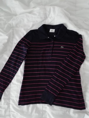 Lacoste striped long-sleeve shirt used, size 40