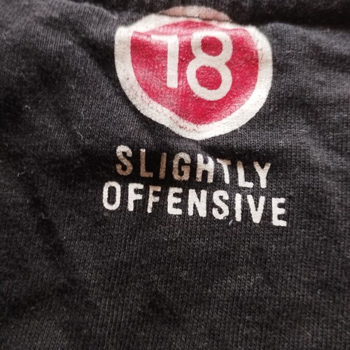 Slightly Offensive/18 T Shirt M Used Black Cotton