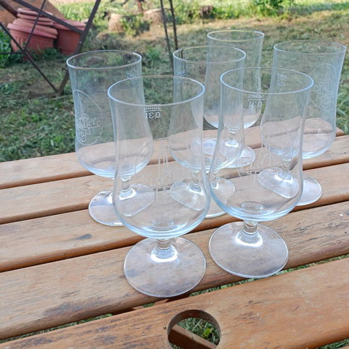 Fisher 6 beer glasses like new