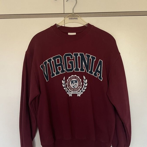 Pull & Bear Burgundy Oversized Sweatshirt New XS