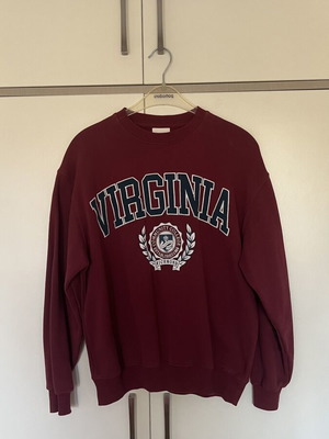 Pull & Bear Burgundy Oversized Sweatshirt New XS