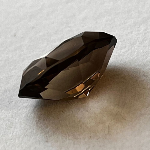 Smoky quartz natural oval cut gemstone, new