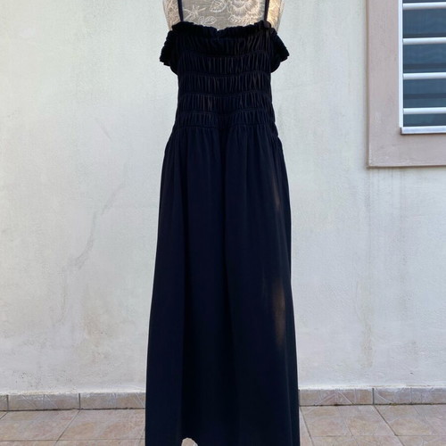 H&M dress with straps and smocking new, black, size XL-XXL