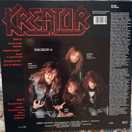 Kreator Pleasure to Kill vinyl record 1986 first edition like new