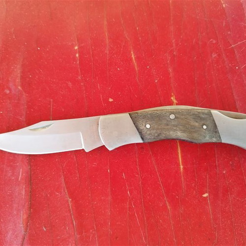 Crivit wooden folding knife used with safety lock