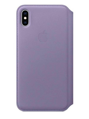 Apple Leather Folio Case για το iPhone XS Max Lavender