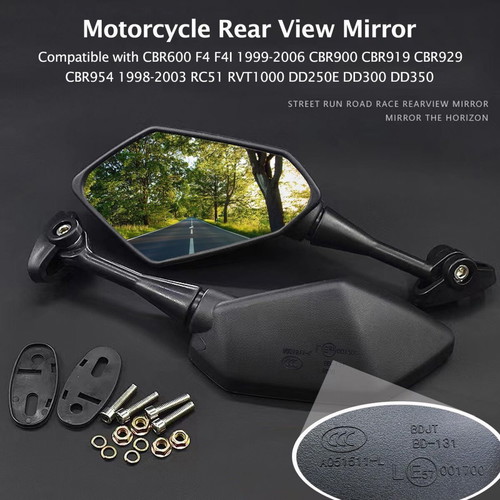 Honda CBR motorcycle mirrors 360-degree adjustable