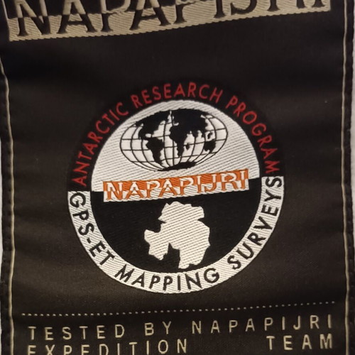 Napapijri jacket like new, size large, gray with lining