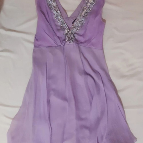 Tasos Mitropoulos silk purple dress like new