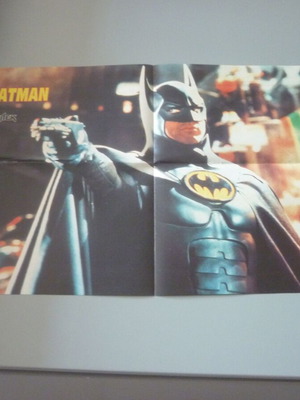 Batman and Whitney Houston double collectible poster used