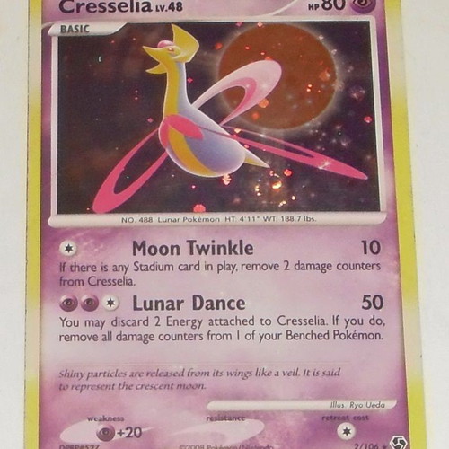 Pokemon Holo Card Cresselia 2/106 used from Great Encounters set